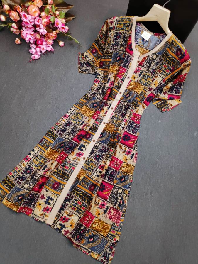 VF Western 2 Casual Wear Rayon Kurti